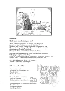 Haruna wa Ikenaiko desu | Haruna is a Bad Girl (decensored), English