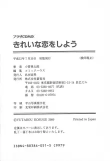 きれいな恋をしよう, 日本語