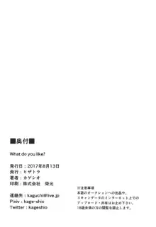 What do you like?, 日本語