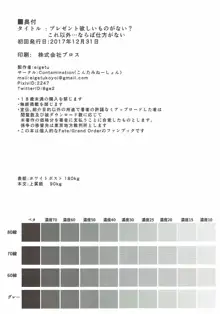 プレゼント欲しいものがない？これ以外...ならば仕方がない, 日本語