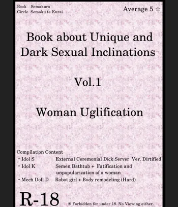 Book about Narrow and Dark Sexual Inclinations Vol.1 Uglification, English