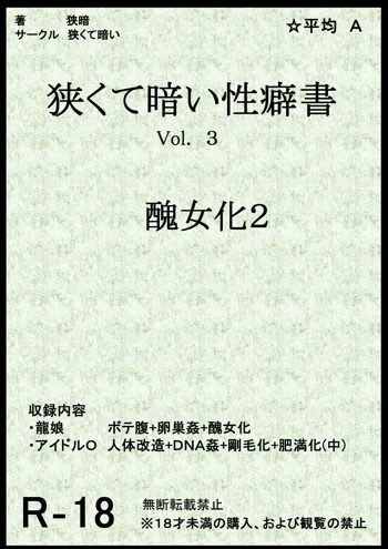 狭くて暗い性癖書Vol.3 醜女化2, 日本語