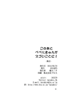 Kono Ato Bebel-kyun ga Sugoi Koto ni!, English