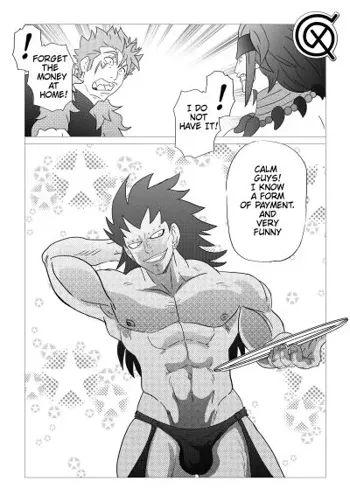 Gajeel getting paid, English