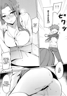 Rider-san to Hadawai. | Rider and naked white shirt., English