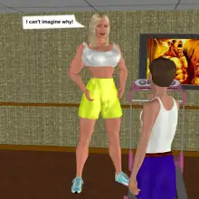 Muscle girl story, English