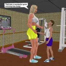 Muscle girl story, English