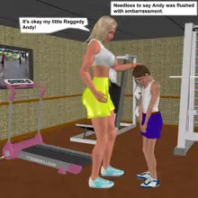 Muscle girl story, English