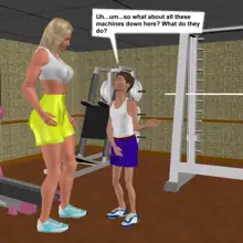 Muscle girl story, English