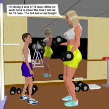 Muscle girl story, English