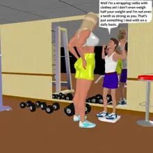 Muscle girl story, English