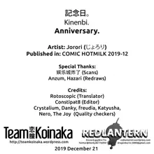 Kinenbi. | Anniversary., English