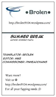 Summer Break, English