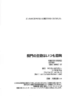 長門の主砲はいつも仰角, 日本語