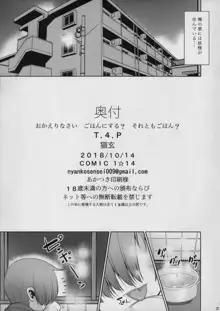 おかえりなさい ごはんにする? それともごはん?, 日本語