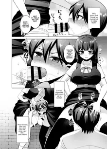 Joshikou ni Shinnyuu Shiyou to Shitara Kabe ni Hamatte Futanari Jogakusei no Nikubenki ni Saretandaga, English