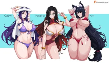 Who do you want to get your Fella from? Caitlyn, Katarina, Ahri | 누구한테 펠라를 받고 싶으신가요? 케이틀린, 카타리나, 아리, 한국어