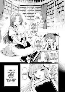 Meiling ni Kawaigarareru Sakuya-san ga Mitai Hon | A book about Sakuya getting sweet with Meiling, English