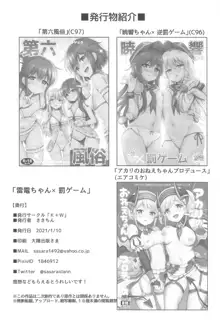 雷電ちゃん×罰ゲーム, 日本語