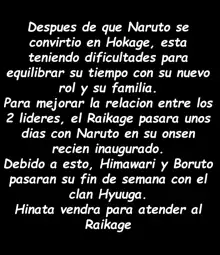 Affair Hidden In The Leaves（Naruto Boruto）, Español