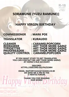 Happy Virgin Birthday, English