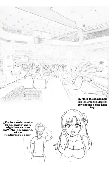 Asuna y Klein van a comprar una cama.