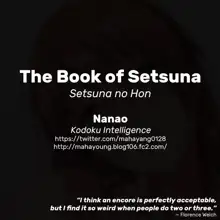 Setsuna no Hon the book of setsuna, English