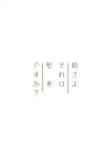 姫さまそれは聖水ですか? 総集編, 日本語