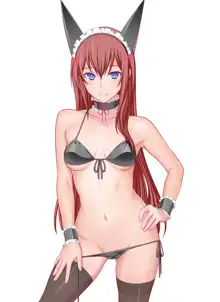 Makise Kurisu Maid Bikini de Namahame Sex Chitsunai Shasei, English