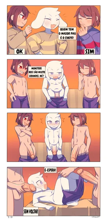 Chara x Asriel x Frisk, Português