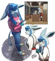 Glaceon Barista (decensored), English