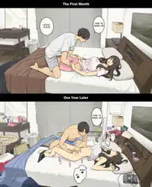 Dousei Seikatsu Ikkagetsume to Ichinen Ato, Asaokite kara Shuushin made no Hikaku | A Day in the Life of a Couple: Their First Month Living Together vs. One Year Later, English