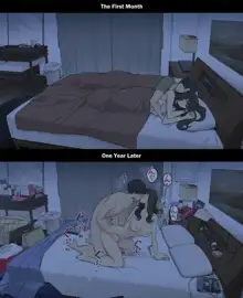 Dousei Seikatsu Ikkagetsume to Ichinen Ato, Asaokite kara Shuushin made no Hikaku | A Day in the Life of a Couple: Their First Month Living Together vs. One Year Later, English