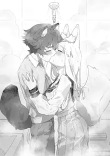 ♂ ga uke. Kitsune-chan × tanuki-kun | ♂이 수비. 여우 양 × 너구리 군, 한국어