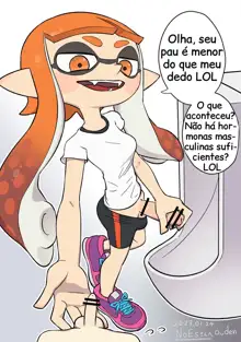 Futanari no Ika-chan ni Danshi Toile de Karamareru | Futanari Squid gets entangled in the men's restroom, Português