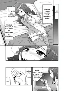 Uwaki Hitozuma Nama Nakadashi Ottori Seiso Kakure Inran Hitozuma to Okute Dotei Otaku-kun | Married woman receives a creampie from an Otaku, Español