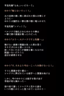 シャドウに弄ばれたヒロインたちは性欲を抑えきれなくなっていく!?, 日本語