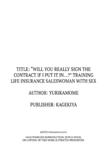 "Sōnyūretara Hontōni Keiyaku Shitekuremasu ka...?" Seiho no o Nēsan o ru Chōkyō Uwaki SEX 1 | "Will You Really Sign the Contract If I Put It In...?" Training Life Insurance Saleswoman with Sex 1, English