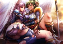 Petrification of the Sacred Stones Heroines and FE Blazing Sword defeated heroines sample images, 日本語