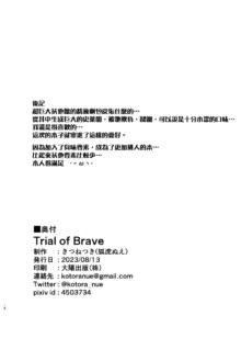 Trial of Brave, 中文