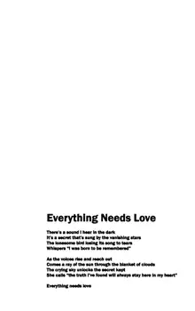 Everything Needs Love, Français