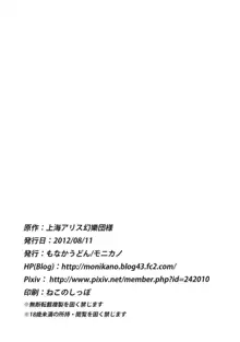 霧雨魔理沙 強制絶頂装置, 日本語