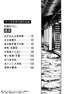 色筆おろし 時代劇シリーズ ③, 日本語