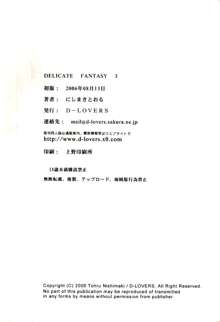 DELICATE FANTASY 3, 日本語