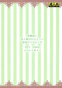 本格的に兄と結ばれるように仕向けてみました, 日本語