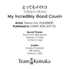 Tottemo Iitoko | My Incredibly Good Cousin, English