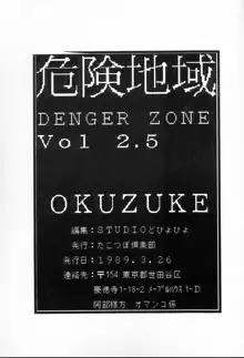 危険地域 DANGER ZONE 2.5, 日本語